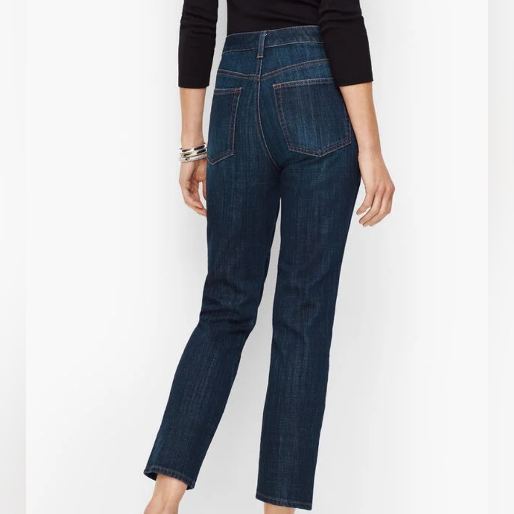 TALBOTS Modern Ankle Jean - PLUS SIZE dark wash - Picture 2 of 11